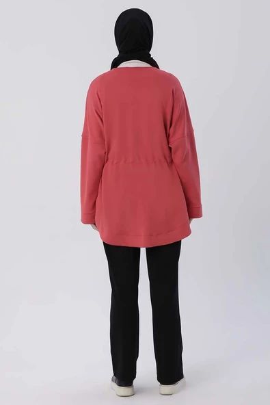 Gül-Belden Büzgülü Cepli Ceket - Resim 4