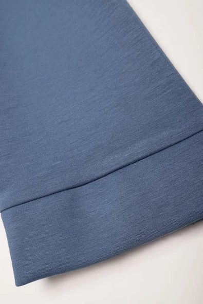 Mavi-Belden Büzgülü Cepli Ceket - 5