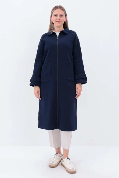 Lacivert-Apoletli Reglan Hırka - 2