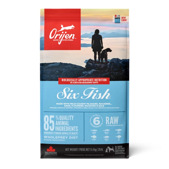 ORIJEN Six Fish Köpek Maması 11.4kg - Tüm ırk ve yaşam evreleri için ürün görseli
