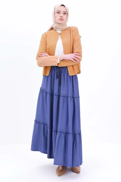 Camel-Hakim Yaka Tek Düğmeli Kısa Ceket - Resim 5