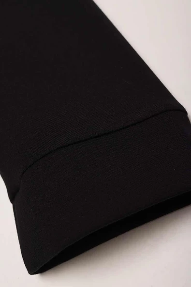 Siyah-Belden Büzgülü Cepli Ceket - Resim 7