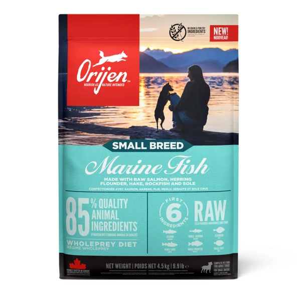Orijen Small Breed Marine Fish 4.5 Kg- Küçük Irk Yetişkin Köpekler İçin