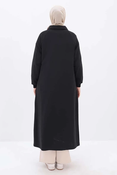 Siyah-Kuplu Şömiziye Yakalı Ferace - 4