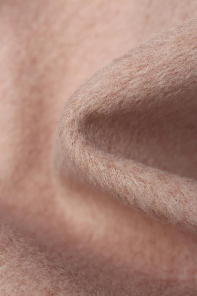 Pembe-Arkadan Yırtmaçlı Kaşe Kaban - 8