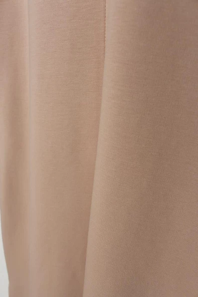 Bej-Decigive Nakışlı Likralı Uzun Hırka - 8