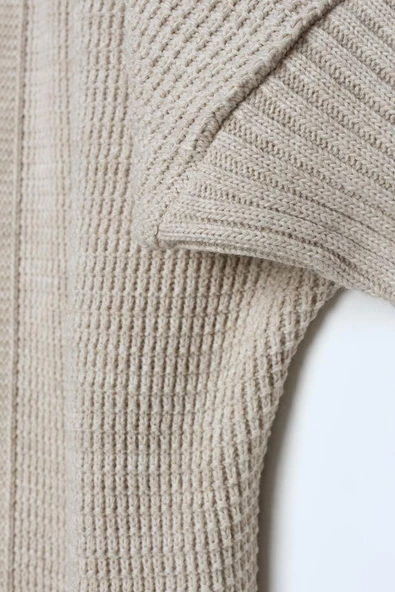 Taş-Önü Açık T-Kol Triko Hırka - 5