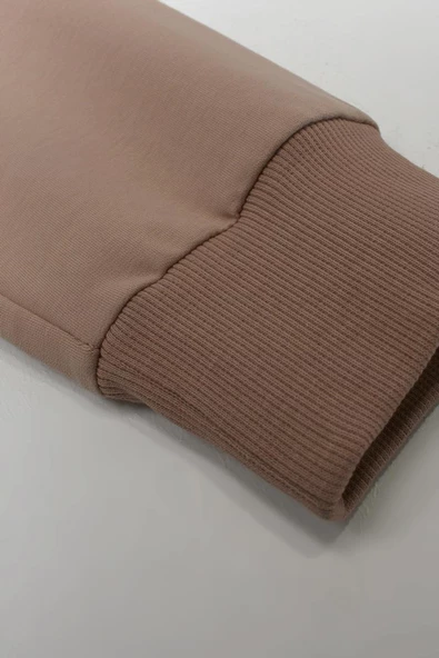 Bej-Decigive Nakışlı Likralı Uzun Hırka - 7