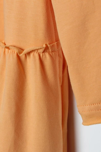 Somon-Fırfırlı Neon Detaylı Kapüşonlu Örme Hırka - 6