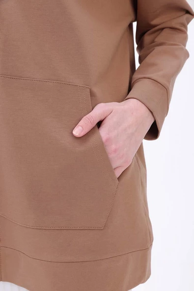 Vizon-Fermuarlı Sweat Hırka - 6