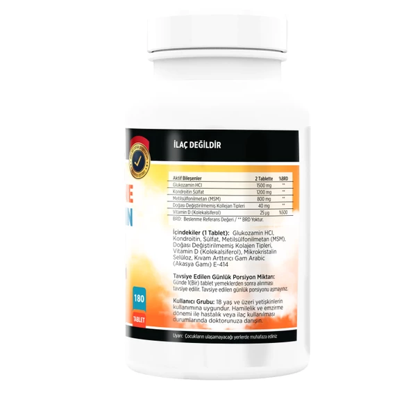 Flx Kollajen Glucosamine  Chondroitin Msm Vitamin D 180 Tablet - 2