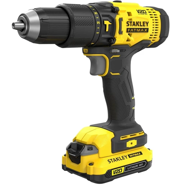 Stanley 18 V Çift Akülü 1.5 Ah Darbeli Matkap - SCD711C2K