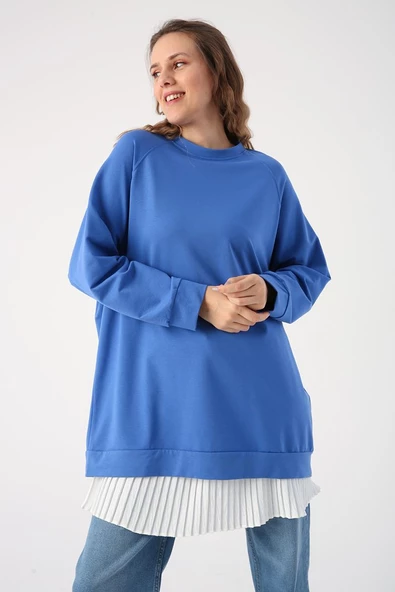 Beyaz-Pileli Kısa İçlik Etek - Resim 2