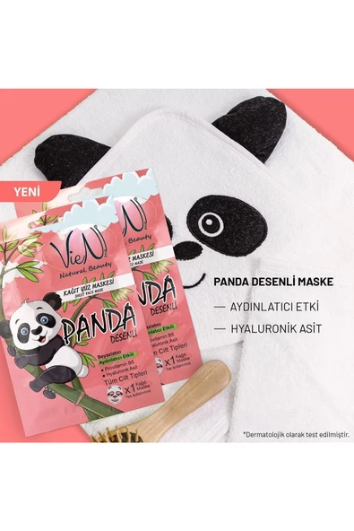 Vien Kağıt Yüz Maskesi Panda Desenli Pro B5 25 gr