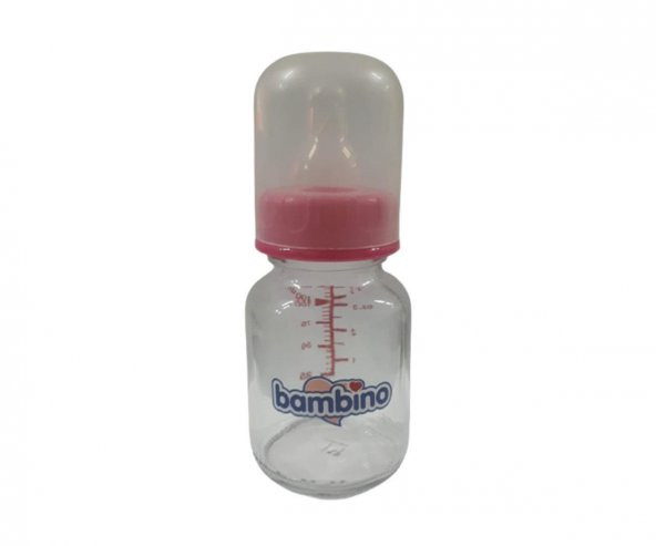 Bambino T-013 Desenli Cam Biberon 100 Ml - Pembe