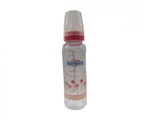 Bambino Bambiş Cam Biberon- Pembe 225Ml