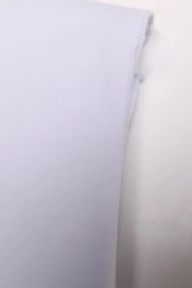 Beyaz-Pamuklu Dik Yaka Lastikli Likralı İçlik - Resim 7