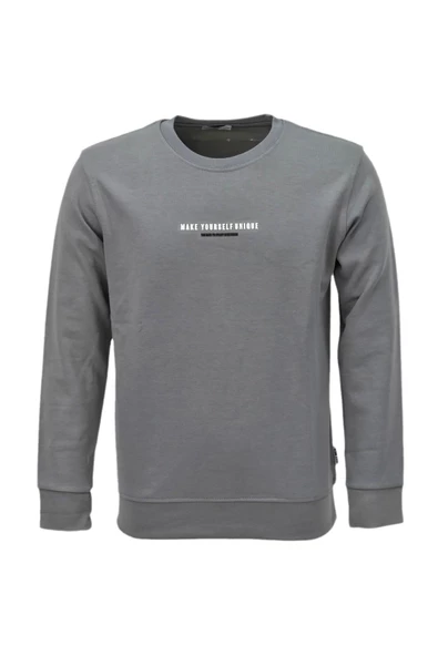 Erkek Spor Mevsimlik Sıfır Yaka Sweatshirt BGL-ST03934 - 4