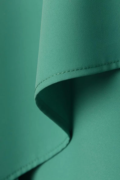 Yeşil-Asimetrik Kesim Tunikli Bol Paça Pantolonlu Takım - 9