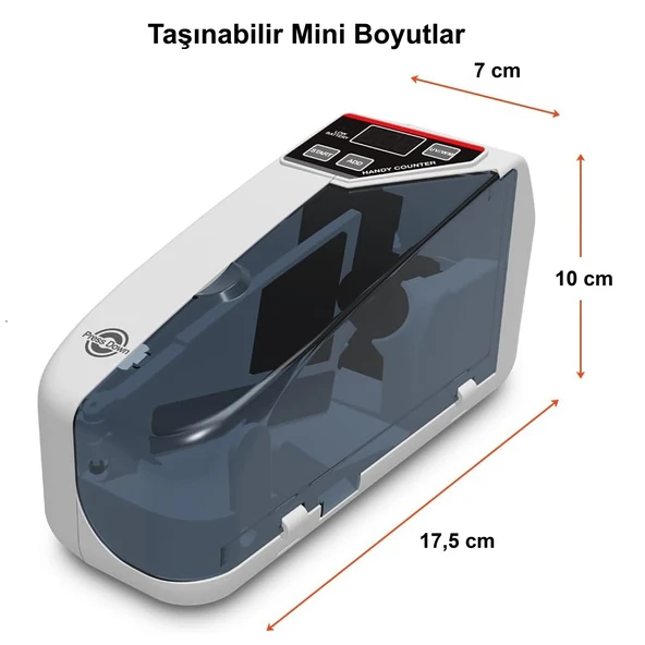 HyMark Kağıt Para Sayma Makinesi Mini Taşınabilir UV Lamba Sahte Para Kontrol - 6