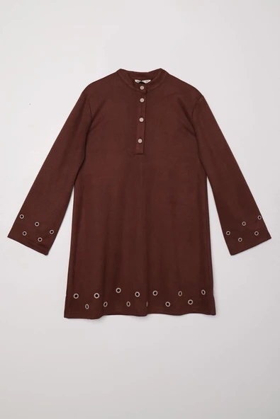 Kahve-Kuşgözlü Pantolonlu Takım - Resim 7