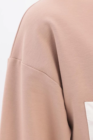 Bej-Yanları Şeritli Eşofman Takımı - Resim 4