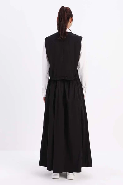 Siyah-Yelekli Etekli Takım - Resim 3