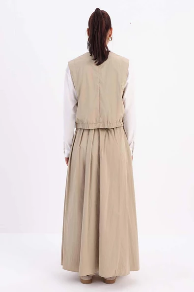 Kum-Yelekli Etekli Takım - Resim 4