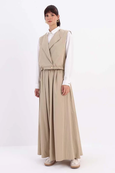 Kum-Yelekli Etekli Takım - Resim 3