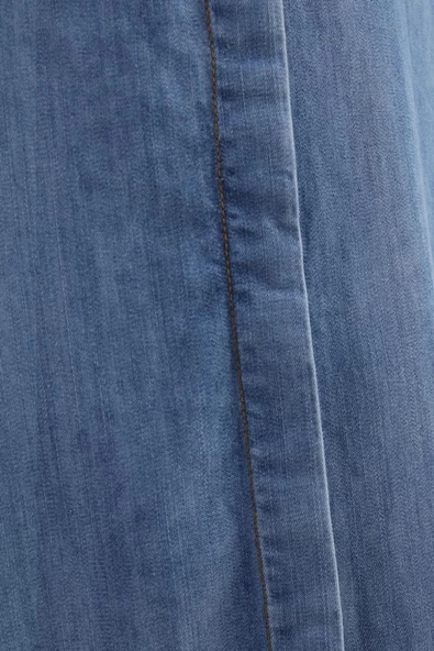 Mavi-Denim Uzun Gömlek Tunik - Resim 5