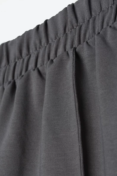 Duman-Çizgili Ribanaları Etekli Kısa Hırkalı Takım - Resim 5