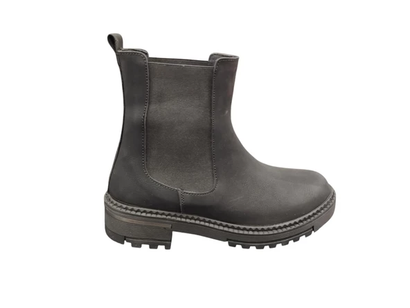 Ventes Kalın Kauçuk Taban Yandan Lastikli Günlük Kadın Bot