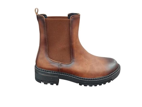 Ventes Kalın Kauçuk Taban Yandan Lastikli Günlük Kadın Bot - 5