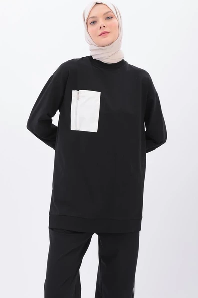 Siyah-Yanları Şeritli Eşofman Takımı ürün görseli 1