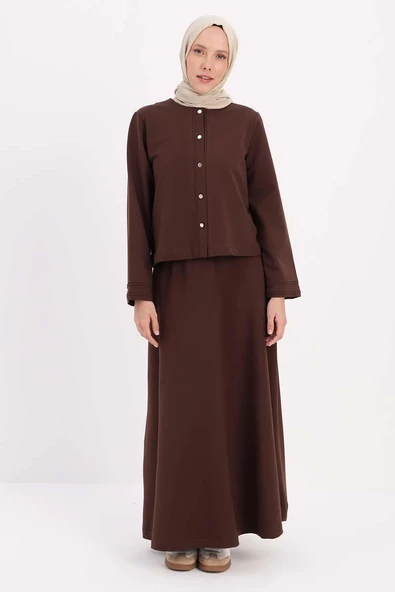 Acı Kahve-Hırkalı Etekli Takım ürün görseli 1