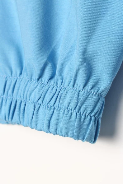 Mavi-Fermuarlı Kısa Hırkalı Kolsuz Elbiseli Takım - Resim 10