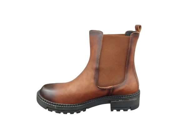 Ventes Kalın Kauçuk Taban Yandan Lastikli Günlük Kadın Bot - 6