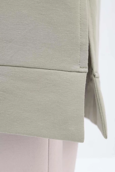 Defne-FERMUAR CEPLİ YIRTMAÇLI SWEAT TUNİK - Resim 5