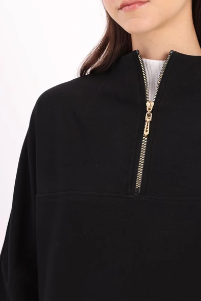 Siyah-Dik Yakalı Robalı Tunik - Resim 5