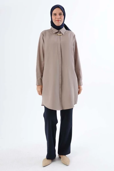 Vizon-Büyük Beden Gömlek Tunik - Resim 2