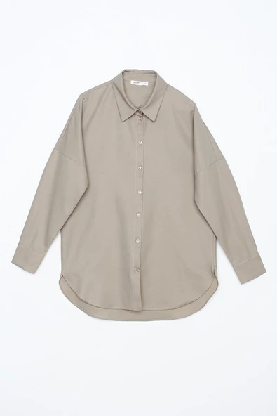 Taş01-Oversize Basic Gömlek - Resim 7