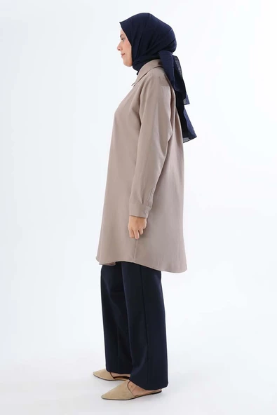 Vizon-Büyük Beden Gömlek Tunik - Resim 3