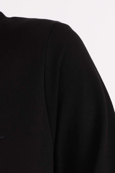 Siyah-NAKIŞLI PİLİKAŞELİ SWEAT TUNİK - 5