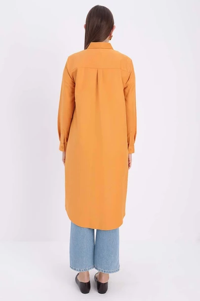 Taba-Gizli Patlı Uzun Gömlek - Resim 4