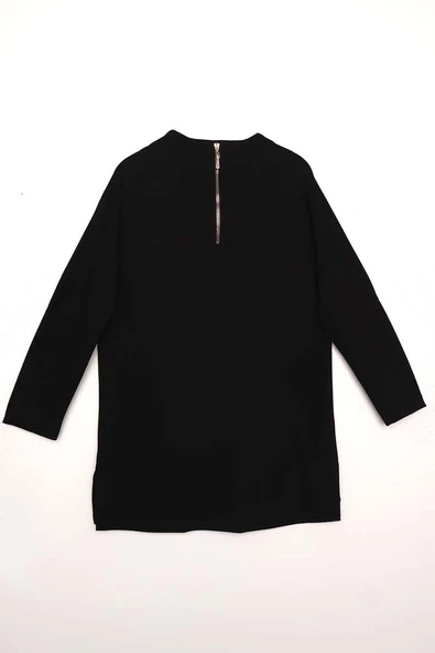 Siyah-Dik Yakalı Robalı Tunik - Resim 6