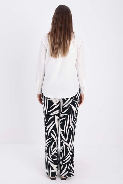 Ekru-Pamuklu Gizli Patlı Gömlek - Resim 4