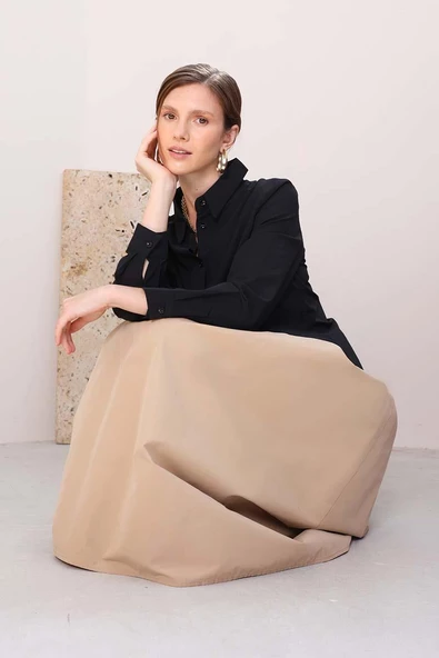 Siyah-Pensli Rahat Kalıp Gömlek ürün görseli