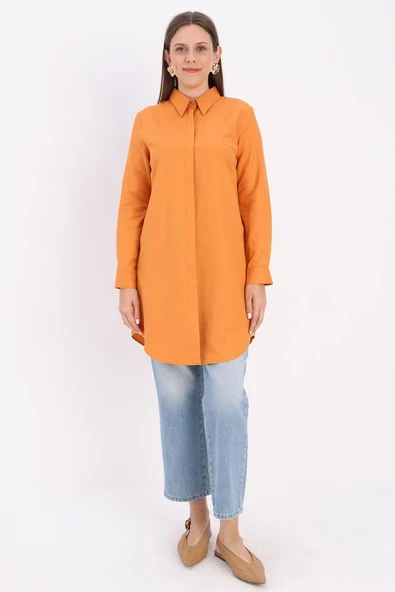 Taba-Gizli Patlı Gömlek Tunik - Resim 2