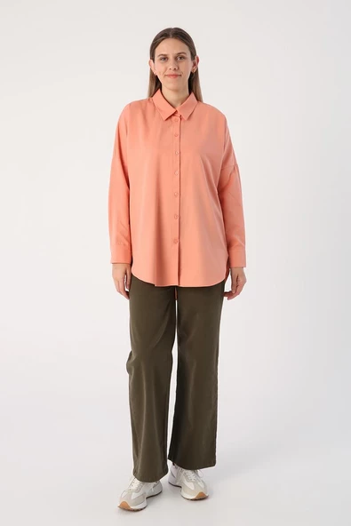 Somon01-Oversize Basic Gömlek - 5