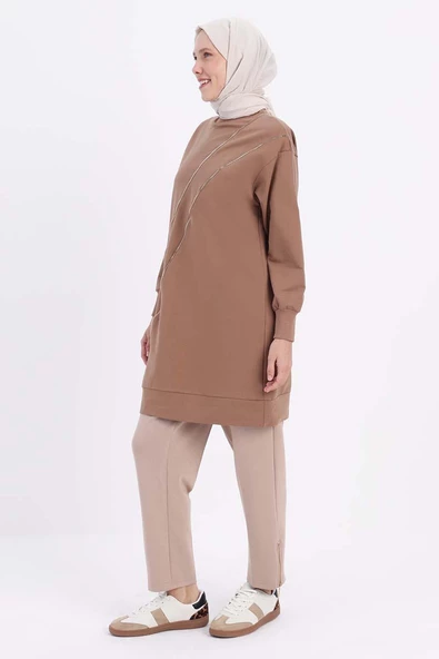 Vizon-Süs Fermuarlı Tunik - Resim 2